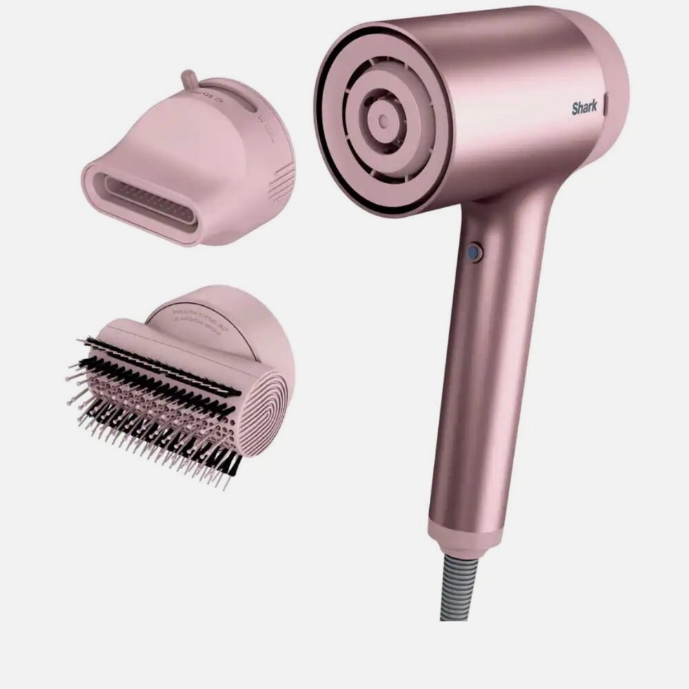 Pink Shark Hair Blow Dryer HyperAIR Fast-Drying with IQ 2-in-1